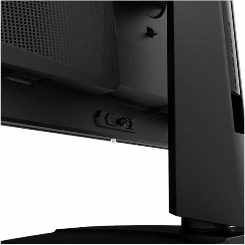 MSI MAG 321UPX 32-inch QD-OLED gaming monitor, black, rear view of stand