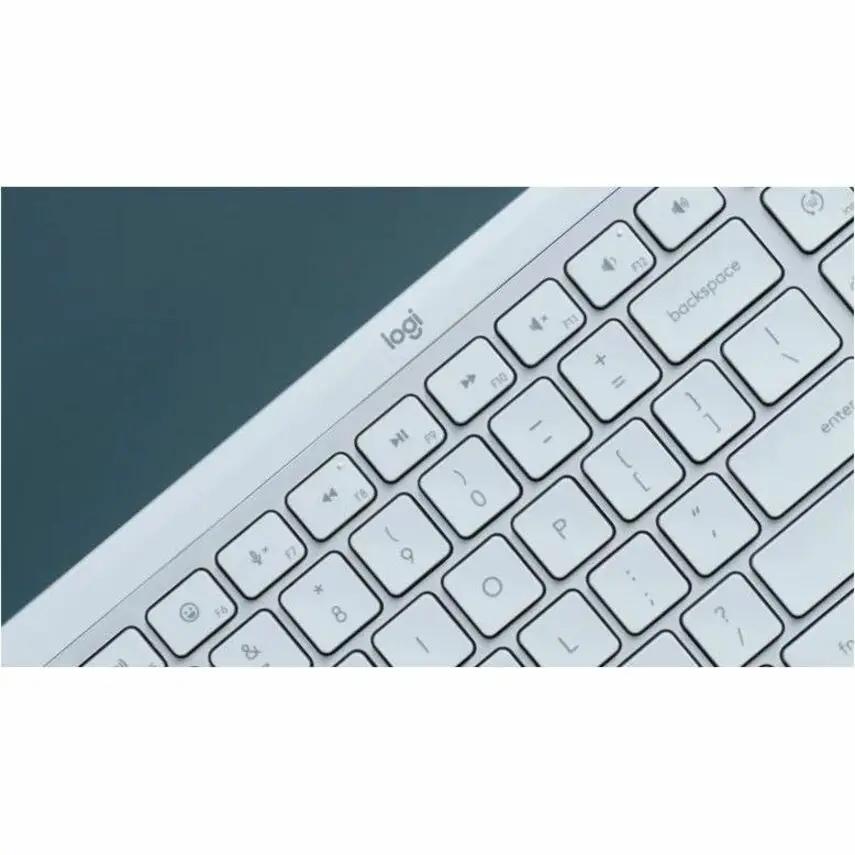 Logitech Signature Slim K950 Wireless Keyboard, Sleek Design, Switch Typing Between Devices, Quiet Typing, Off-white