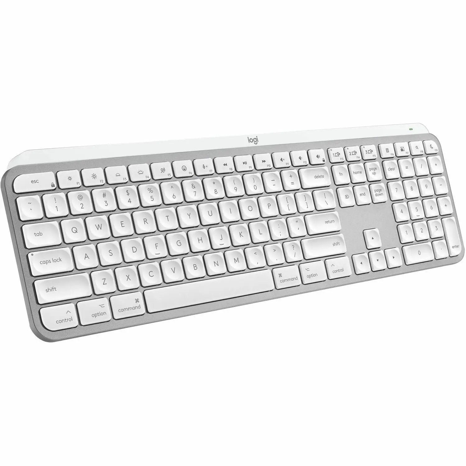 Logitech MX Keys S for Mac, Wireless Keyboard, Fluid, Precise Laptop-Like Typing, Programmable Keys, Backlit, Bluetooth, Pale Grey