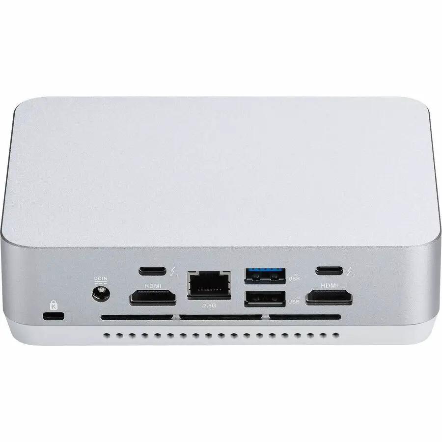 ASUS Pro Plus Mini PC, silver aluminum chassis desktop computer