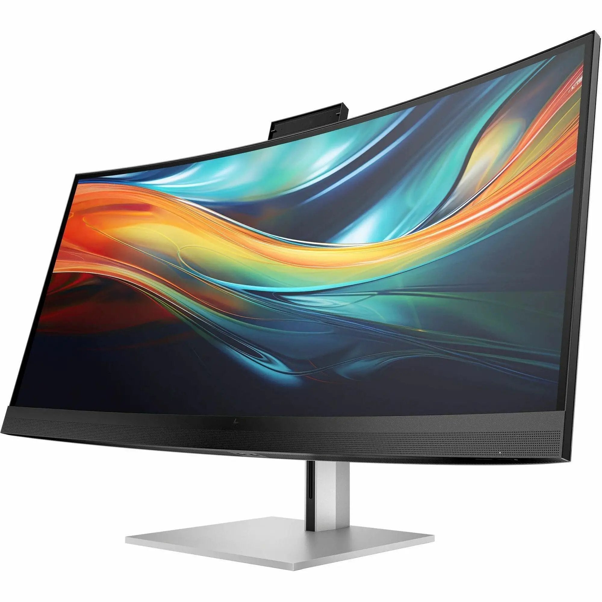 HP Series7Pro 39.7-inch curved monitor, 5K2K, black, on metal stand