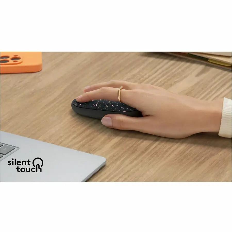 Logitech M340 Wireless Mouse with Limited Edition Prints, USB Receiver and Silent Clicks, Portable Wireless Mouse for Laptop, PC, Windows, Chrome, Surface, Speckles