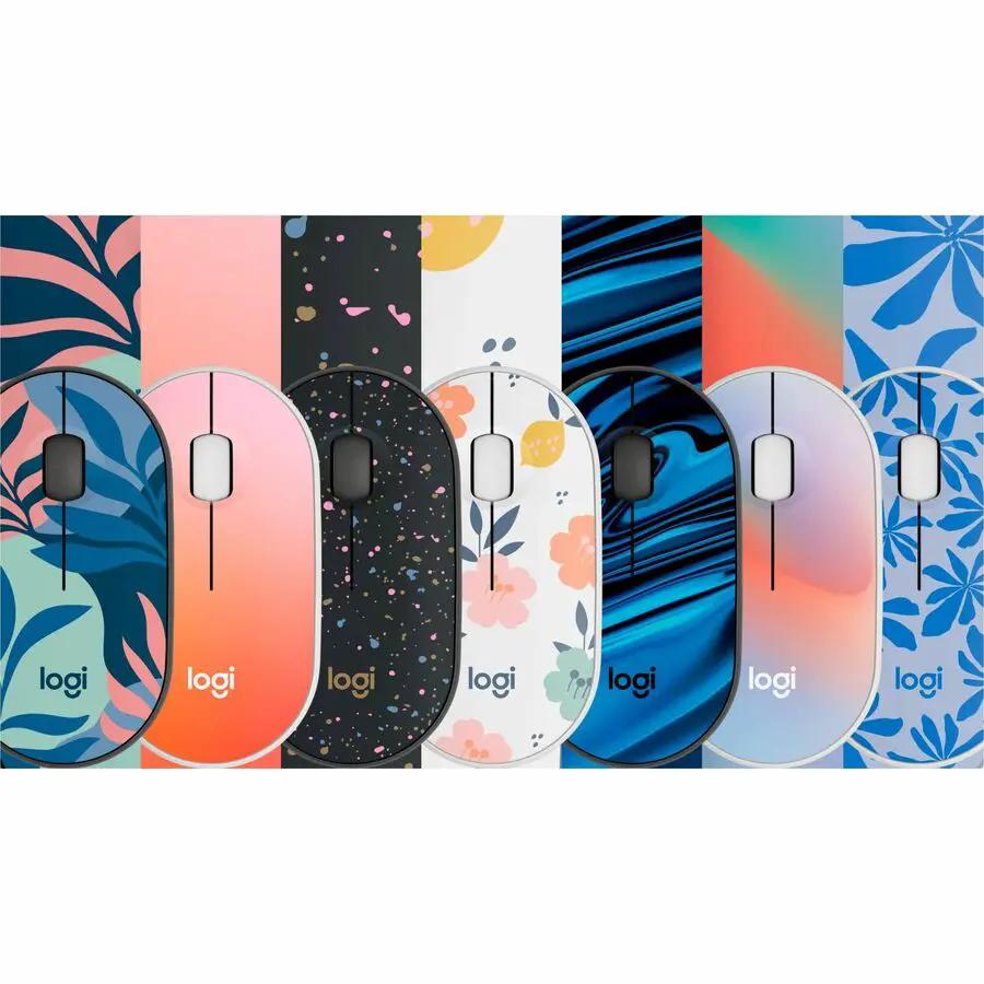 Logitech M340 Wireless Mouse with Limited Edition Prints, USB Receiver and Silent Clicks, Portable Wireless Mouse for Laptop, PC, Windows, Chrome, Surface, Sheer Dream