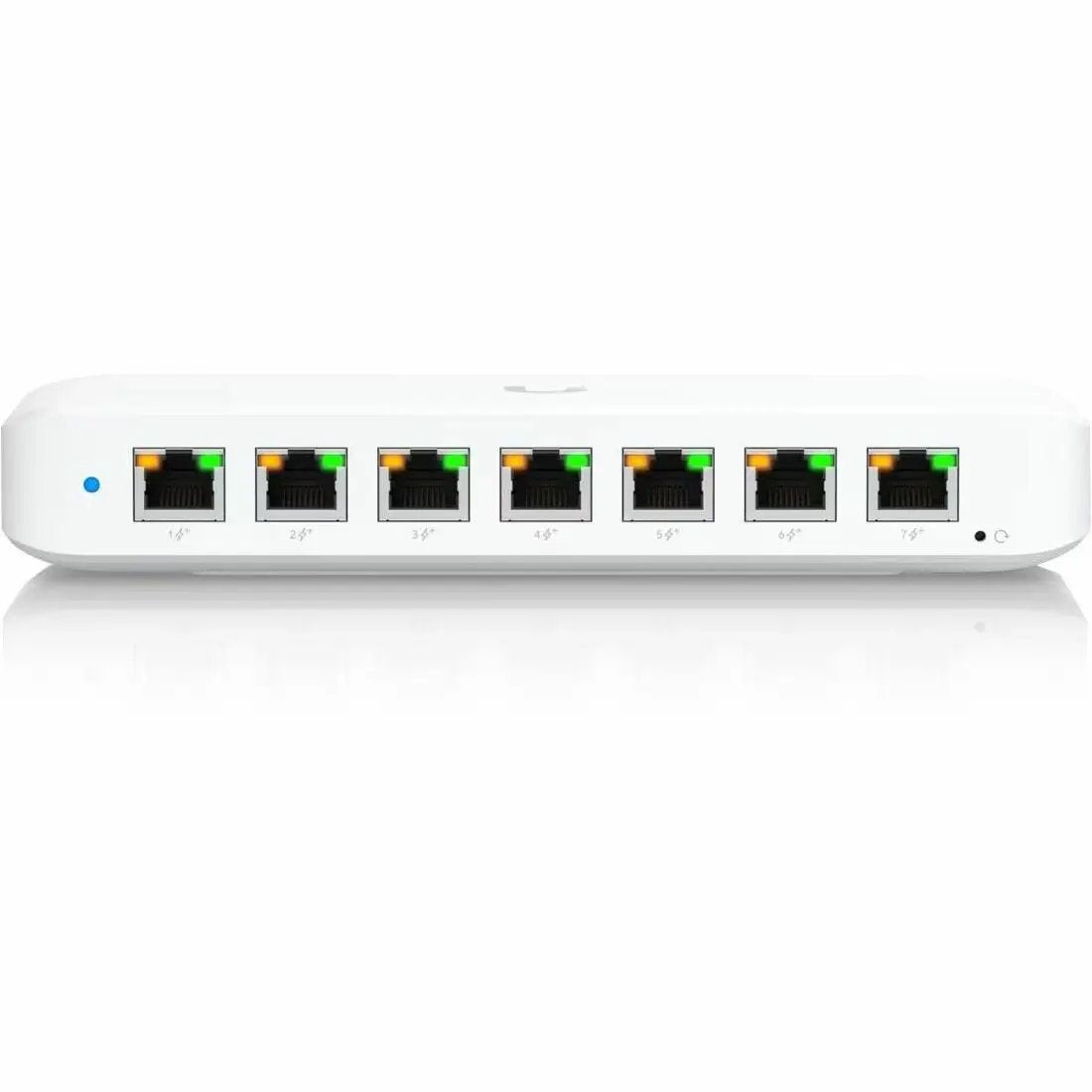 Ubiquiti UniFi USW-60W 8-Port Gigabit PoE Switch on a white surface