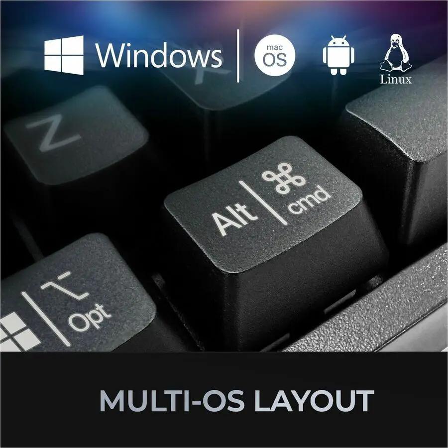 Adesso Multi-OS Mechanical Compact Keyboard With CoPilot AI Hotkey