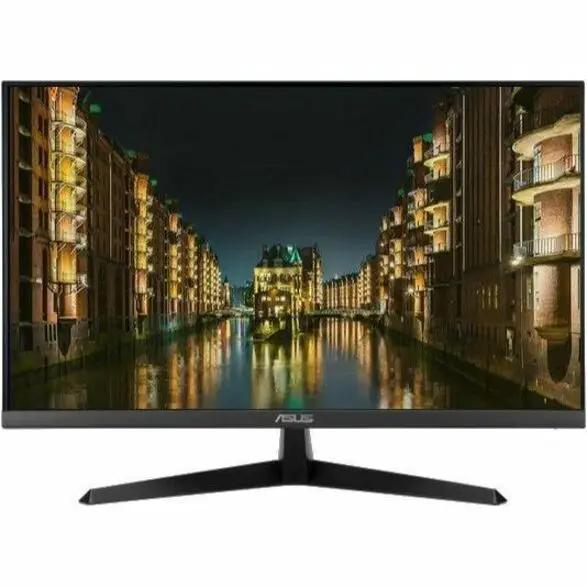 ASUS VY27UQ 27-inch 4K IPS monitor on black stand with slim bezel