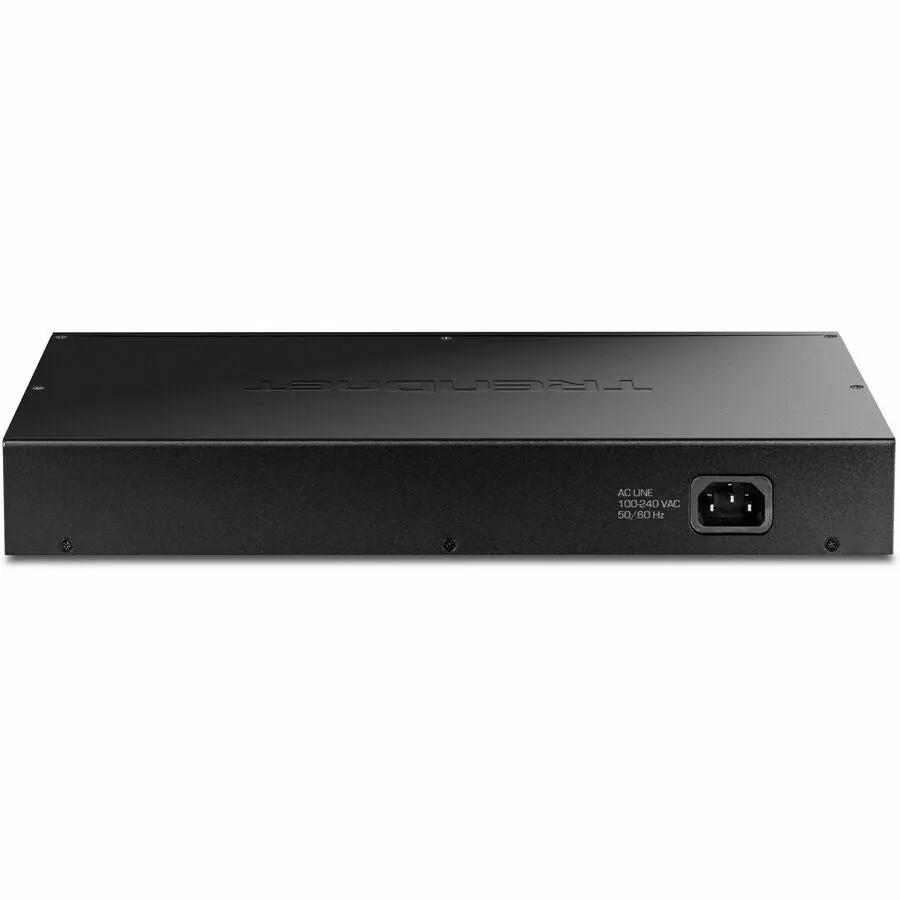TRENDnet EdgeSmart TPE-TG182ES 18-Port Gigabit PoE+ switch, black metal enclosure