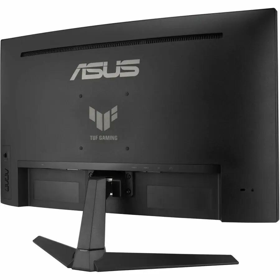 ASUS TUF Gaming VG27VQ3B 27-inch curved gaming monitor seen from rear with stand