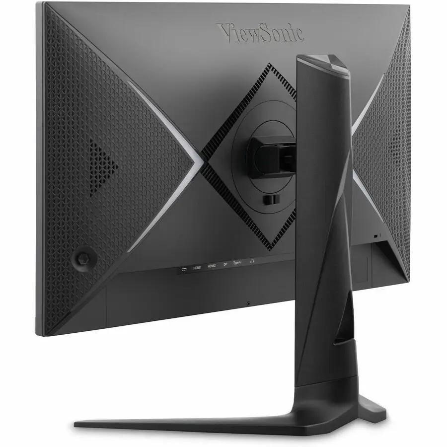 ViewSonic XG2536 25-inch gaming monitor, black rear view with ViewSonic logo and sculpted ergonomic stand