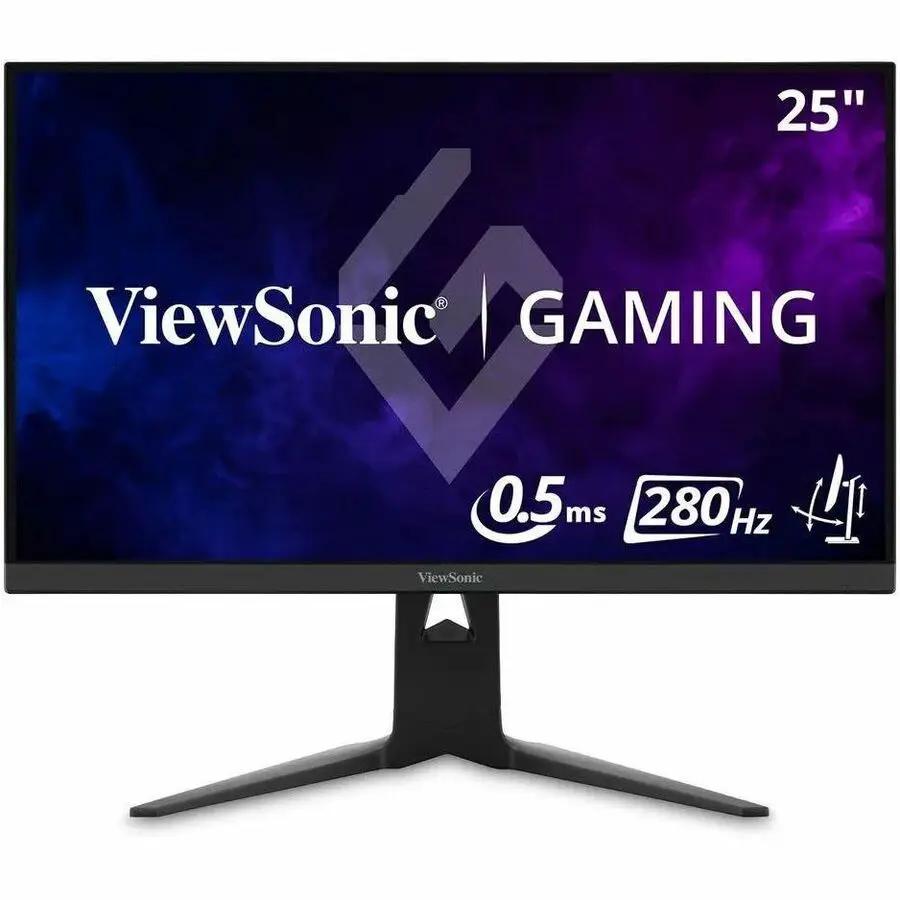 ViewSonic XG2536 25-inch IPS gaming monitor in black with a Y-shaped stand.