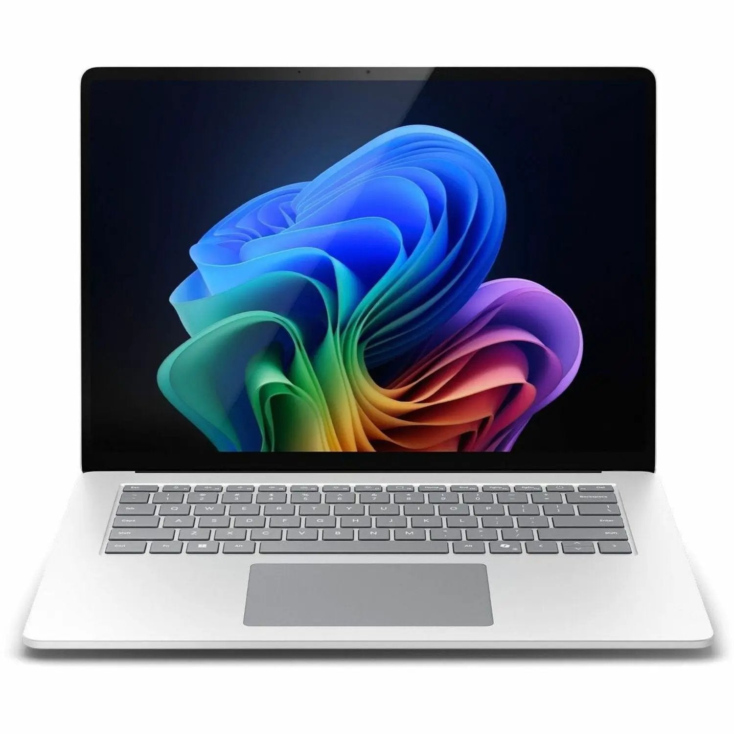 Microsoft Surface Laptop 7 15-inch touchscreen laptop in silver with a gray keyboard
