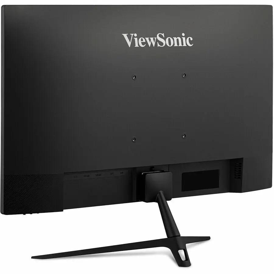 ViewSonic VX2428A 24-inch IPS monitor, black, rear view with V-shaped stand.