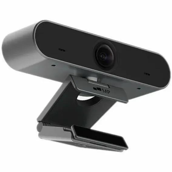 Mobile Pixels Webcam, Space Gray, USB-C, 1 pack, mounted on monitor clip.