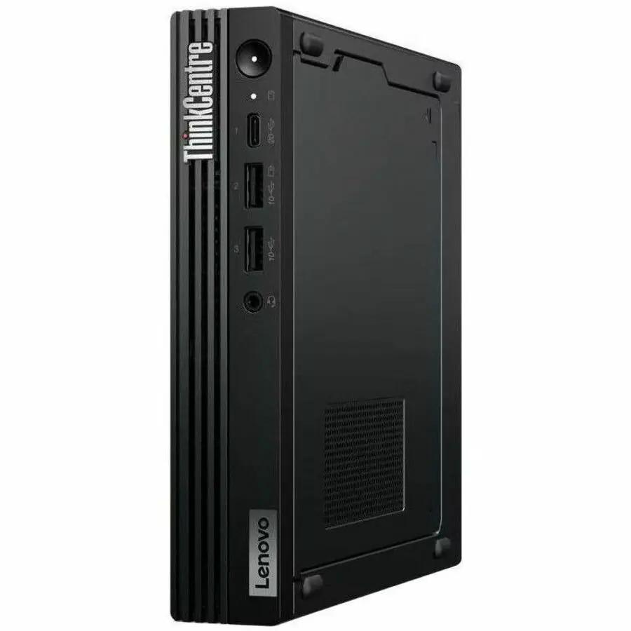 Lenovo ThinkCentre M90q Gen 5 mini desktop computer, black enclosure with ThinkCentre branding
