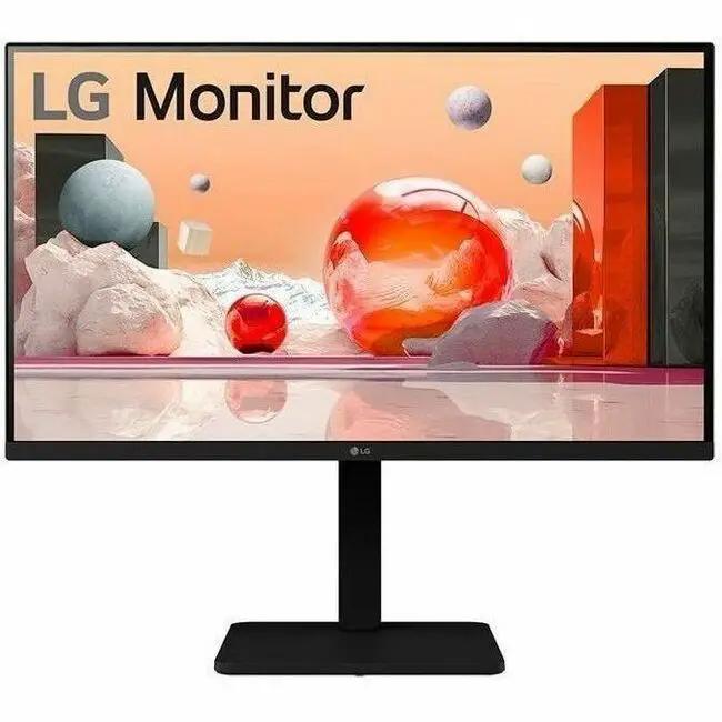 LG 27BA560 27-inch FHD IPS monitor on a black stand