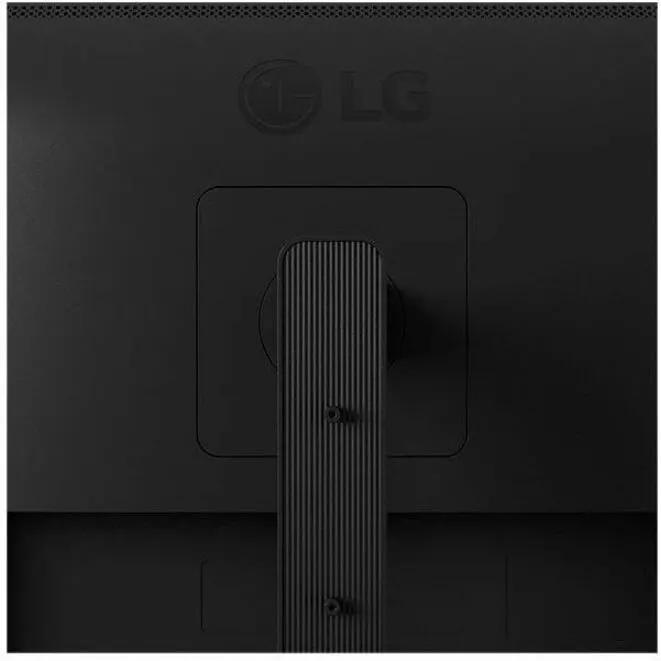 LG 24BA560 24-inch IPS monitor, rear view with black stand.