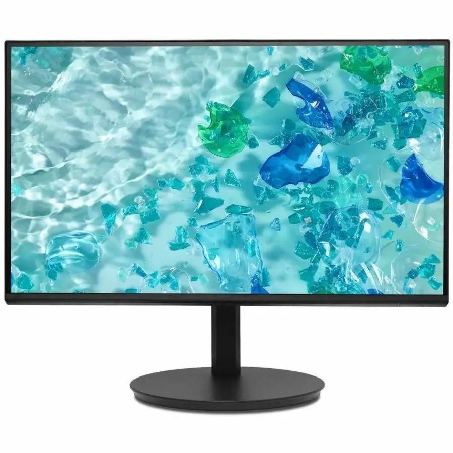 Acer Vero CB242Y G 24-inch monitor on circular black pedestal stand, 16:9 LCD display