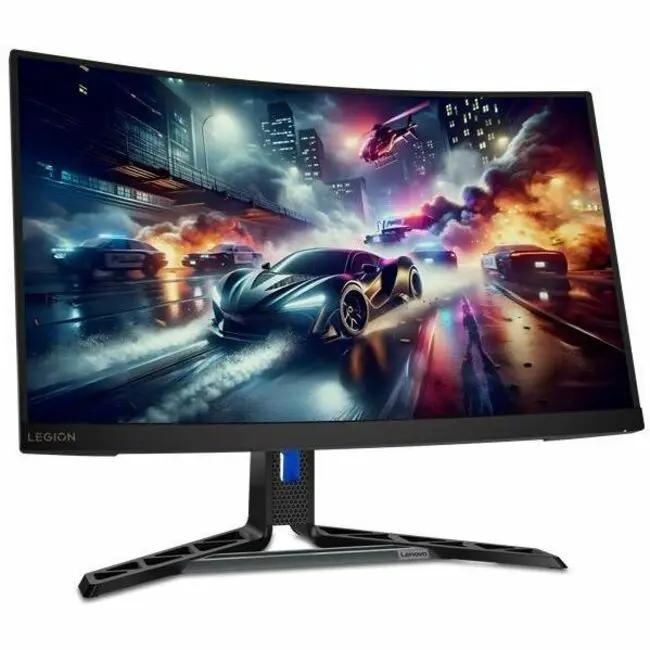 Lenovo Legion R27qc-30 27-inch curved gaming monitor, Raven Black with blue-accent stand