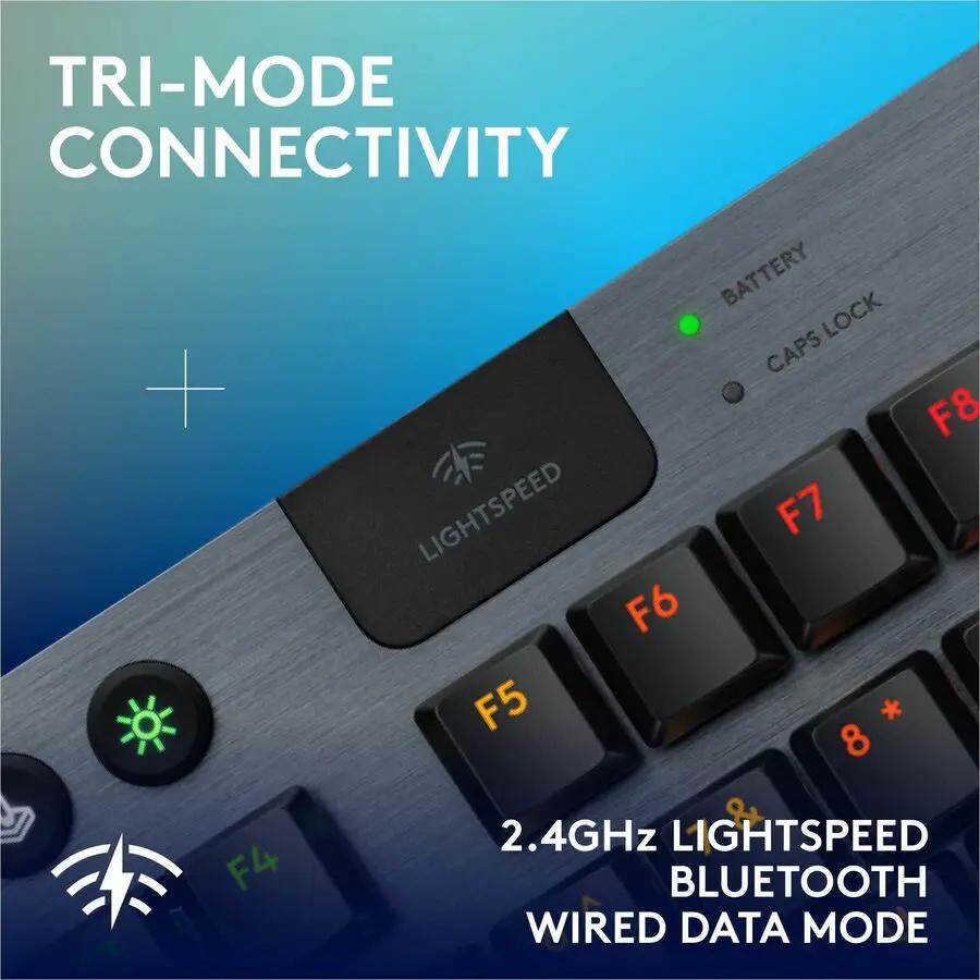 Logitech G915 X LIGHTSPEED TKL Low-Profile Wireless Gaming Keyboard, Double-Shot PBT Keycaps, Fully Programmable Keys, RGB Backlighting, Sleek Aluminum Finishing, GL Red Linear - PC/Mac