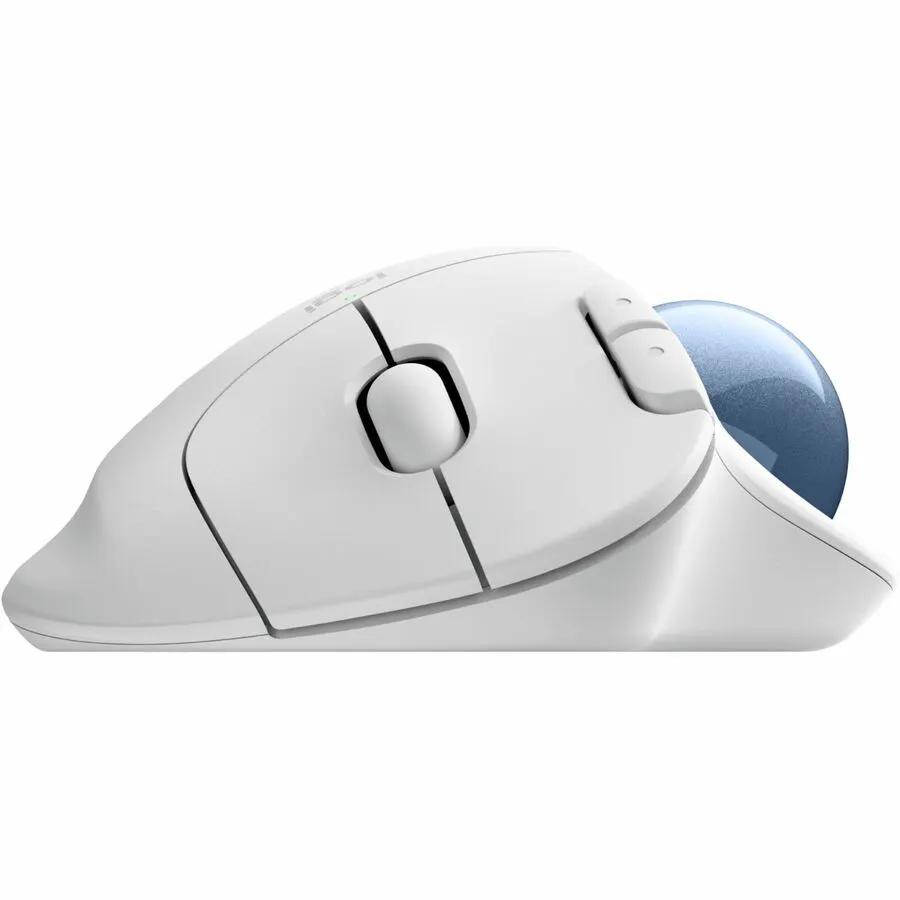 Logitech ERGO M575S Wireless Trackball Mouse, Wireless Ergonomic Mouse, Comfortable Thumb Control, Precise Tracking (Off-white+Blue Ball)