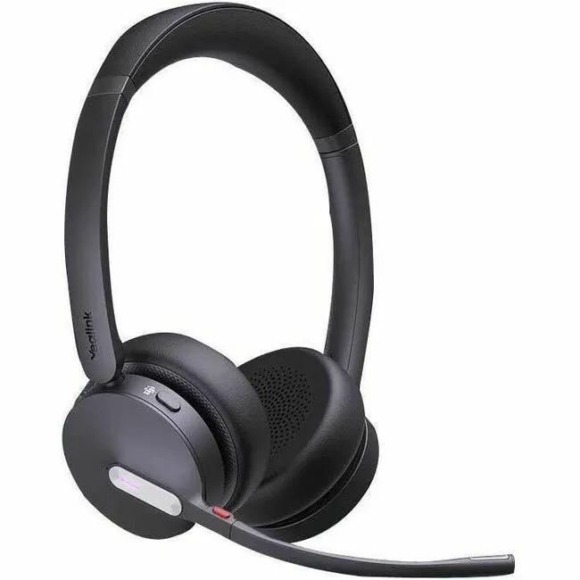Headset Yealink WH64 Hybrid Dual UC wireless headset with boom mic, black.