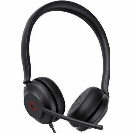 Yealink UH35 Dual UC USB-C A headset, black over-ear, wired with boom mic