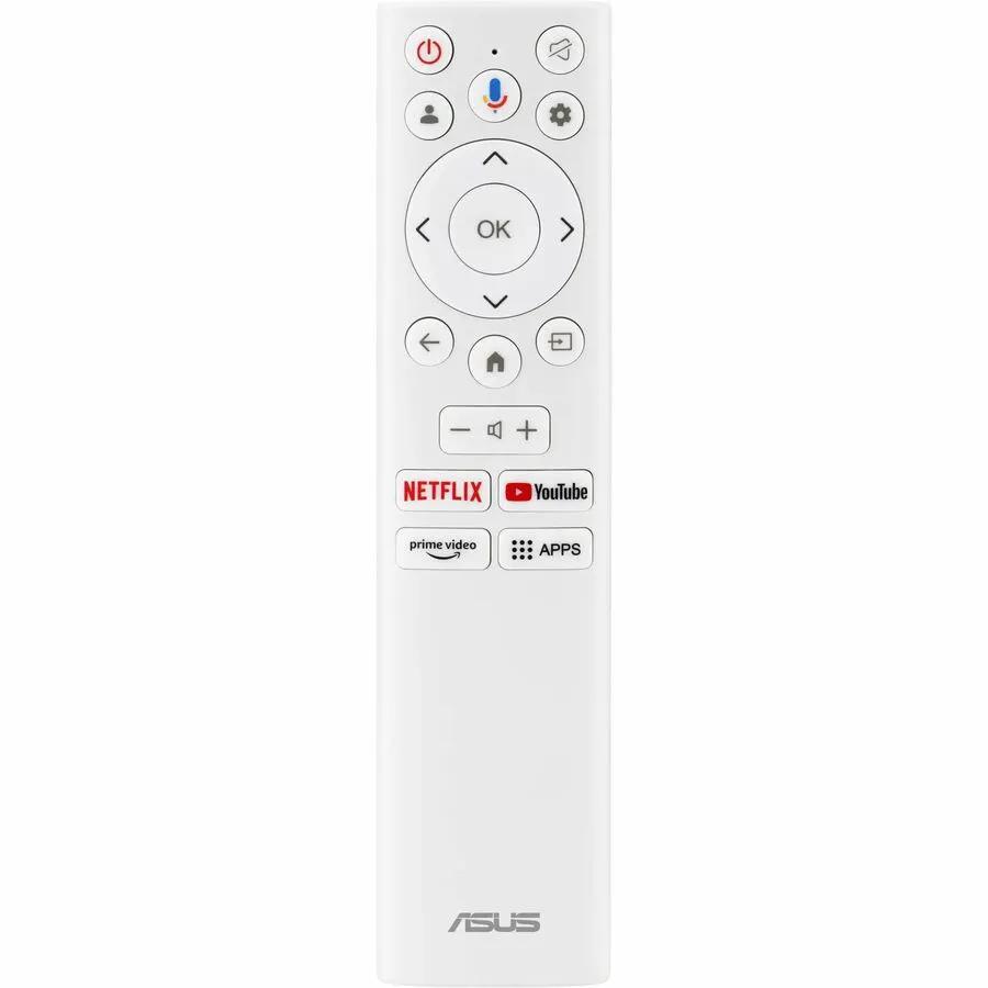 ASUS white remote control with Netflix and YouTube shortcuts