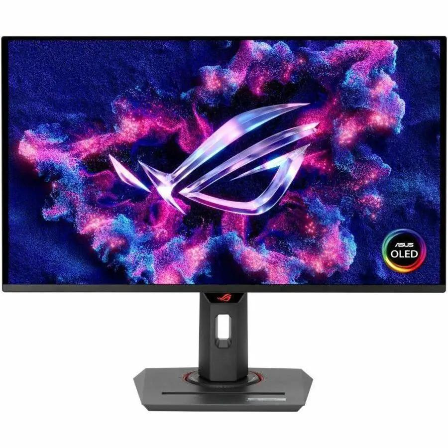 ASUS ROG Strix 27-inch OLED monitor on black stand