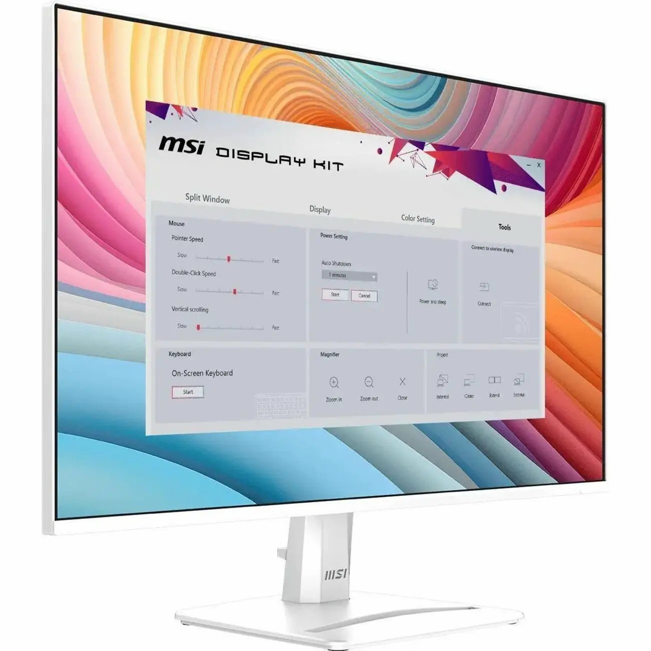 MSI Pro MP275W E2 27-inch Full HD LCD monitor, matte white.
