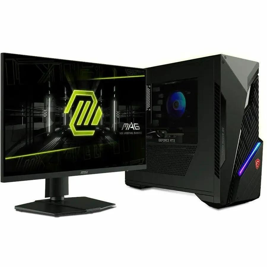 MSI MAG 276CXF 27-inch curved gaming monitor and MSI desktop PC (2-item setup), black