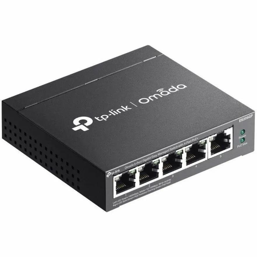 TP-Link Omada 5-Port Gigabit PoE+ Managed Switch, black
