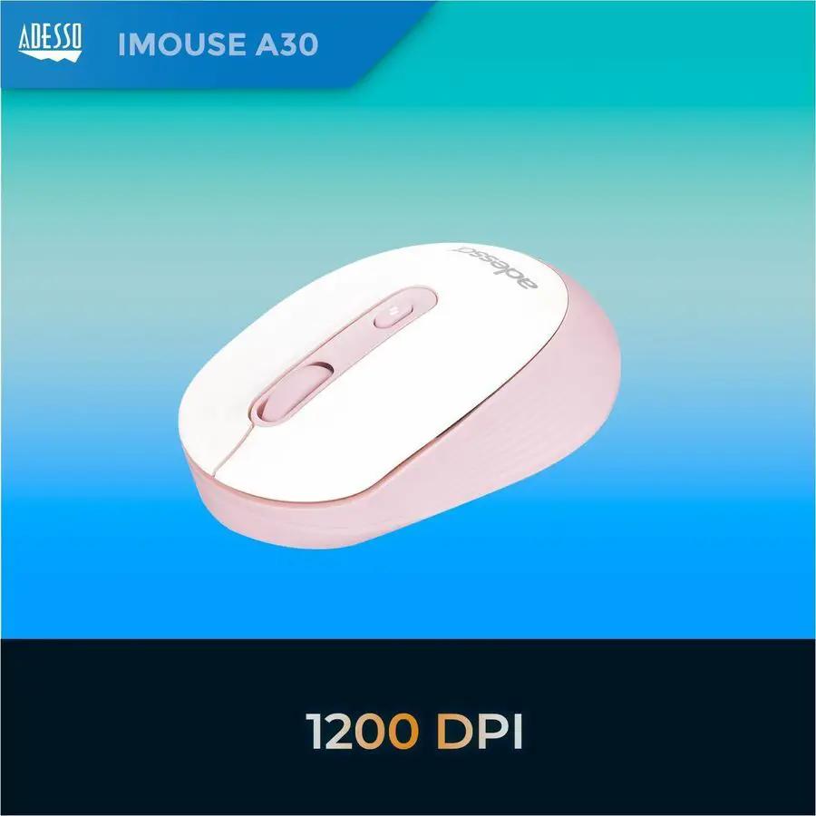 Adesso iMouse A30P Wireless Mouse with AI CoPilot Shortcut Button (Pink)