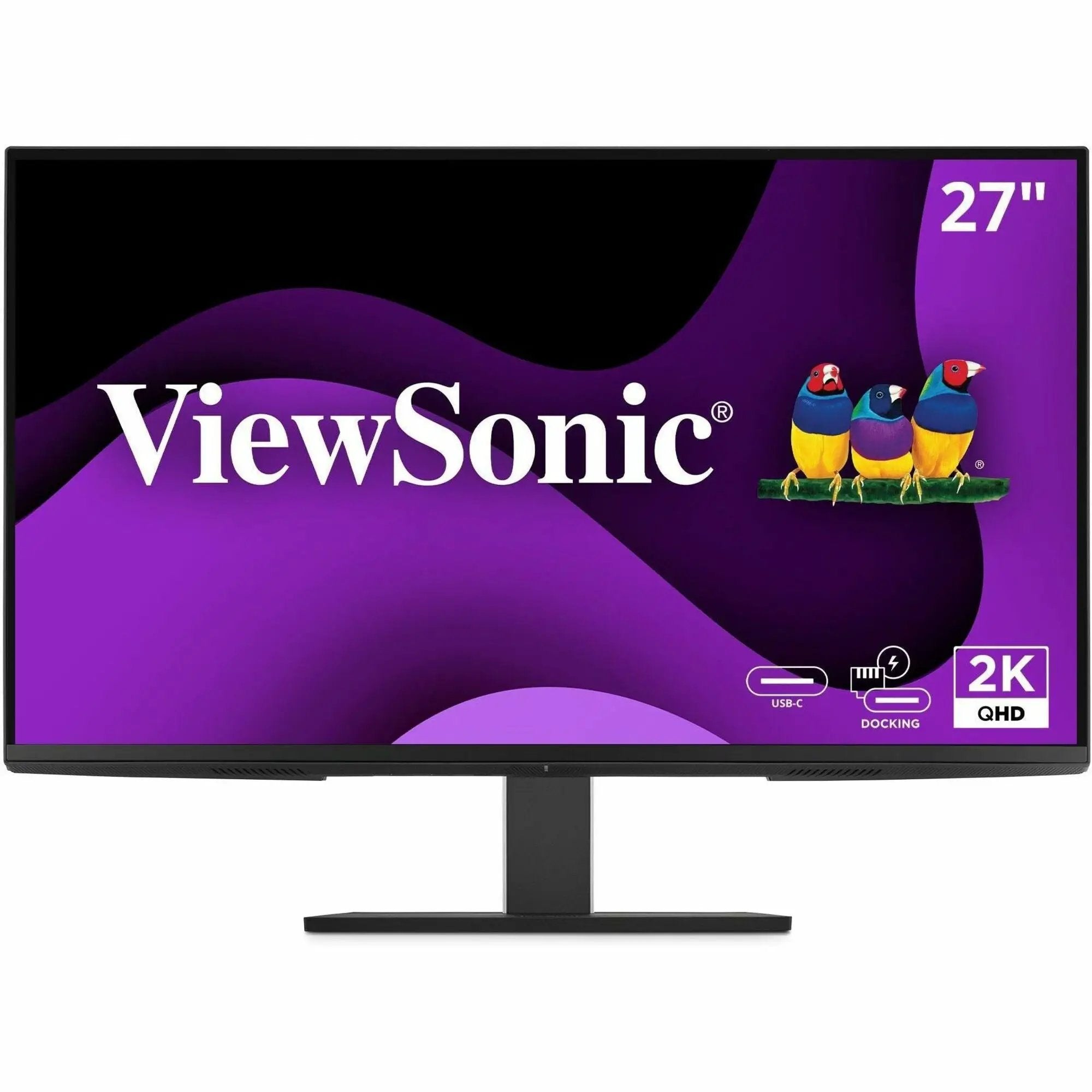 ViewSonic VG2758-2K 27-inch IPS computer monitor on a stand