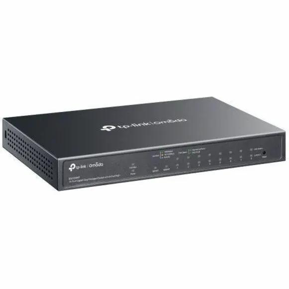 TP-Link Omada 10P 10-port Gigabit PoE+ SFP managed switch, black enclosure
