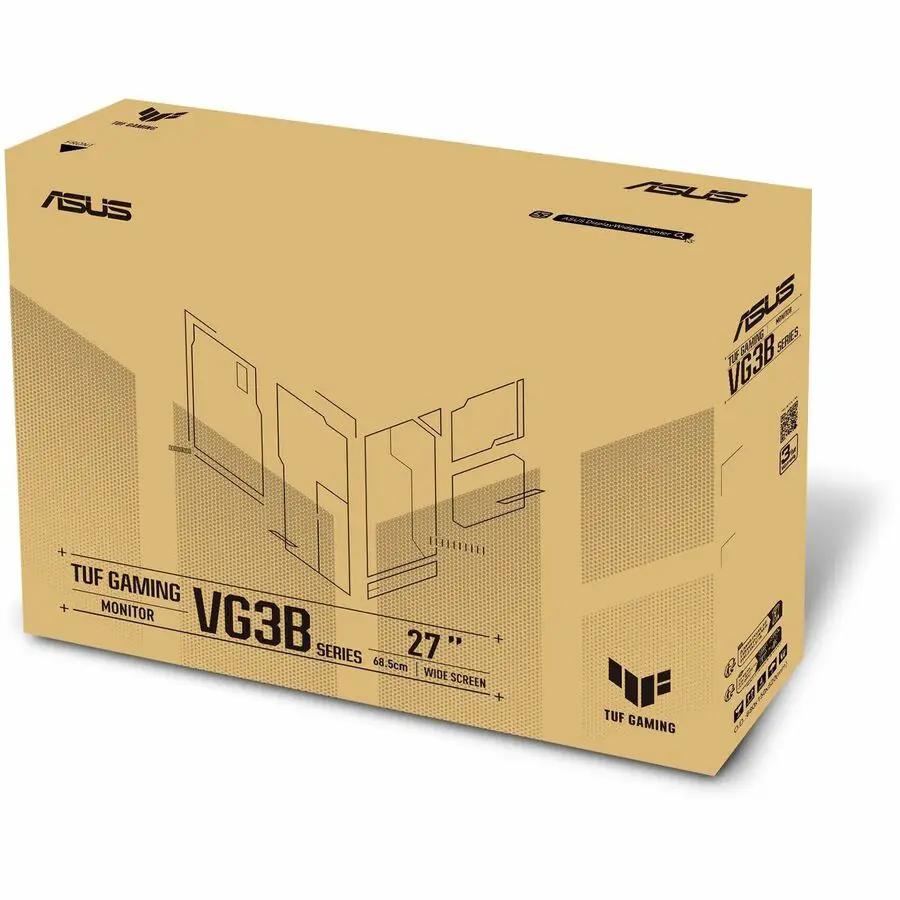 ASUS TUF VG32WQ3B monitor box, beige cardboard packaging