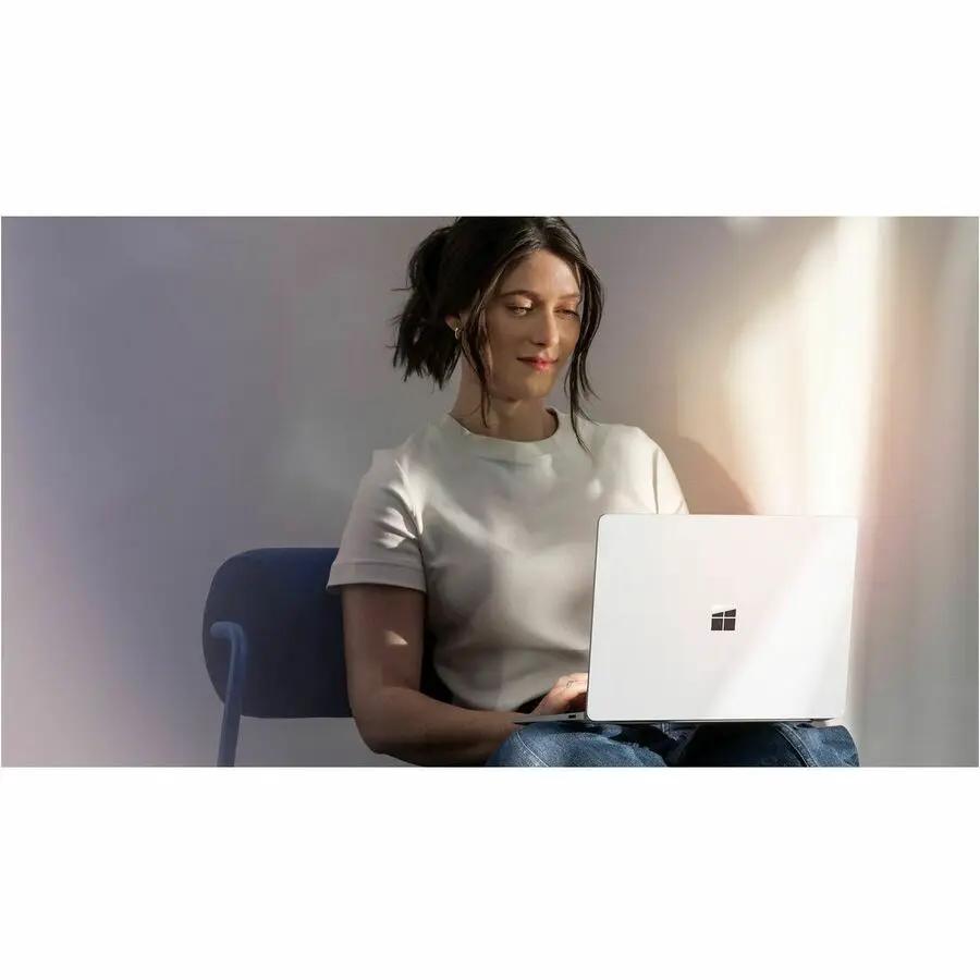 Microsoft Surface Laptop 7 15-inch white laptop with Microsoft logo