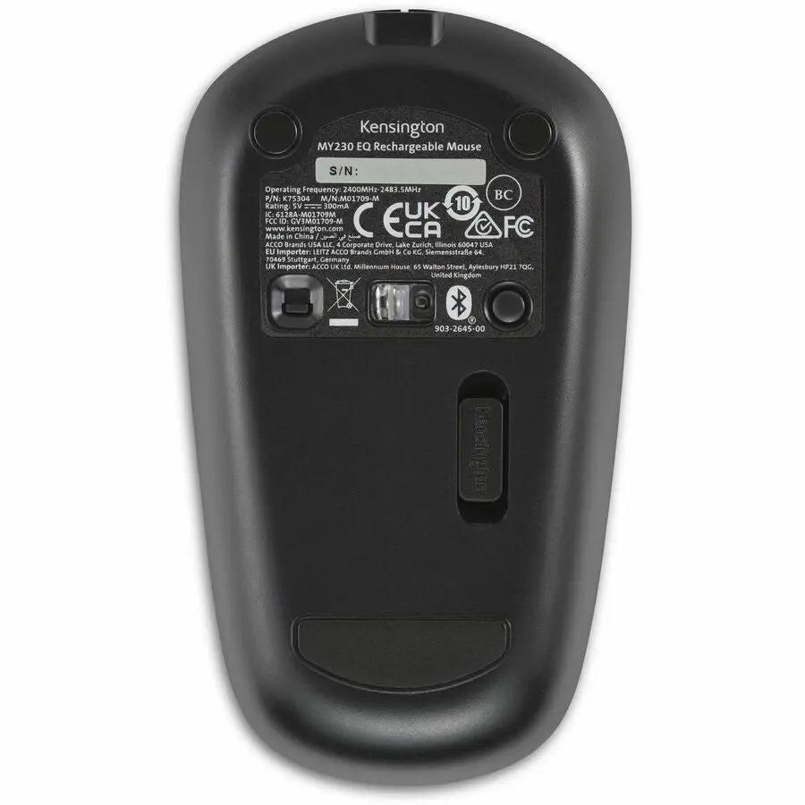 Kensington MY230 EQ Rechargeable Mouse - Wireless - Midsize