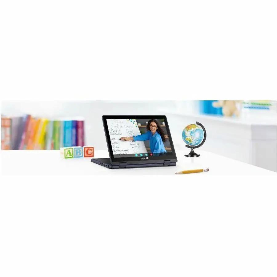 ASUS BR1204F rugged 2-in-1 notebook, 12.2-inch touchscreen, Intel N250, 8 GB RAM, 128 GB SSD, Mineral Gray