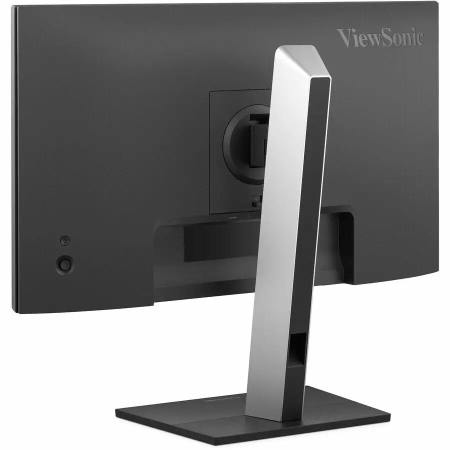ViewSonic VG2452 24-inch IPS monitor on a silver stand, back view