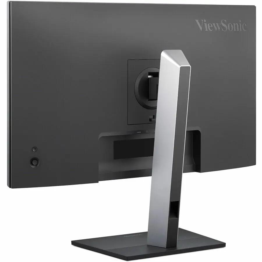 ViewSonic VG2752-2K 27-inch IPS monitor with silver stand, rear view.
