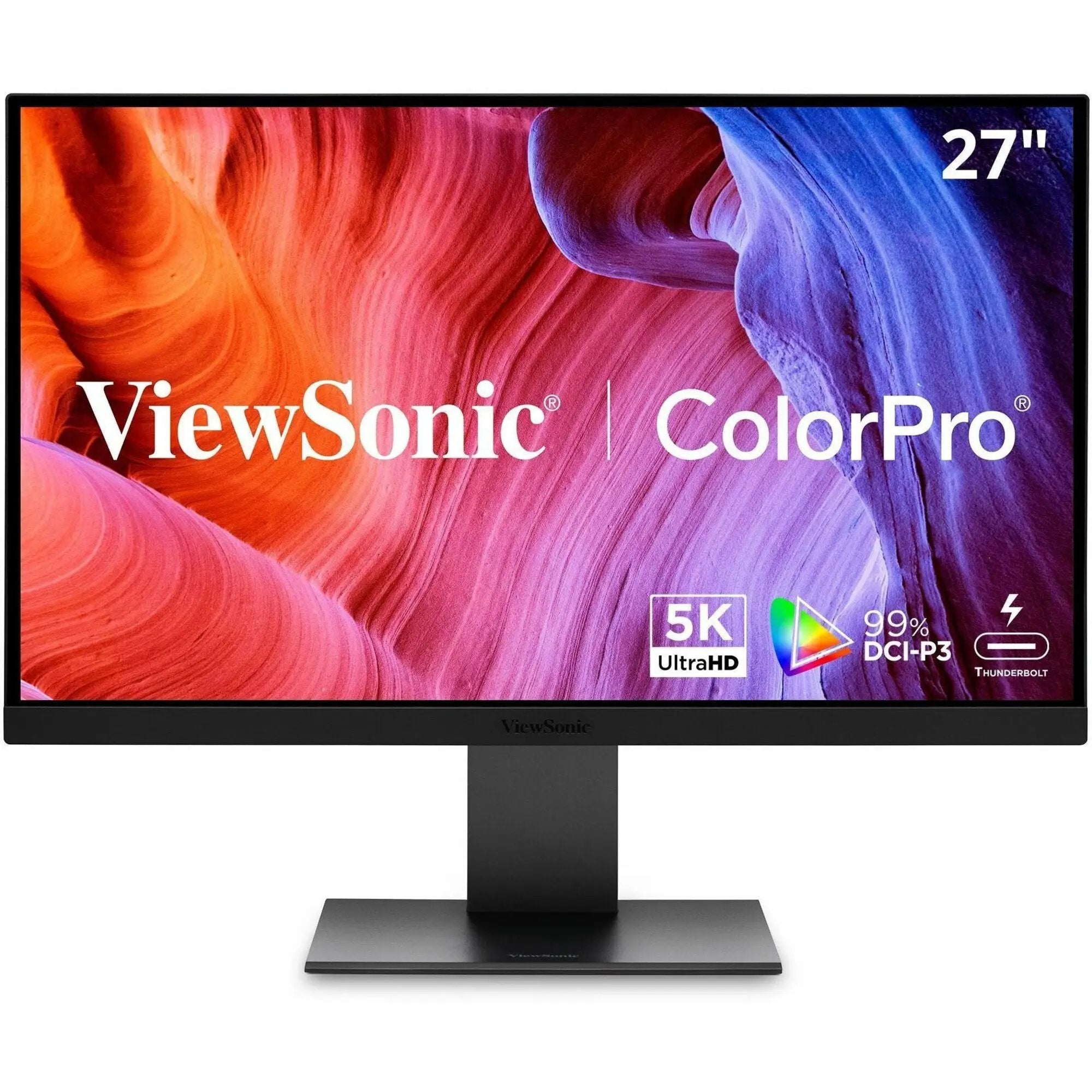 ViewSonic ColorPro VP27885K 27-inch 5K monitor on a stand