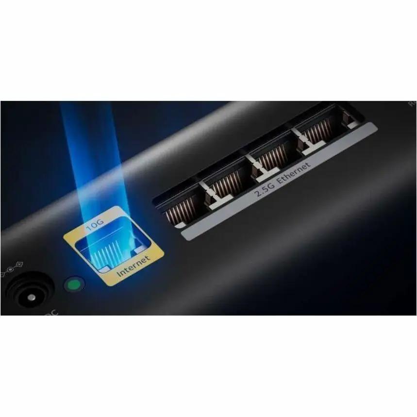 Netgear Orbi ORBI 870 router back panel showing 2.5G Ethernet and 10G Internet ports
