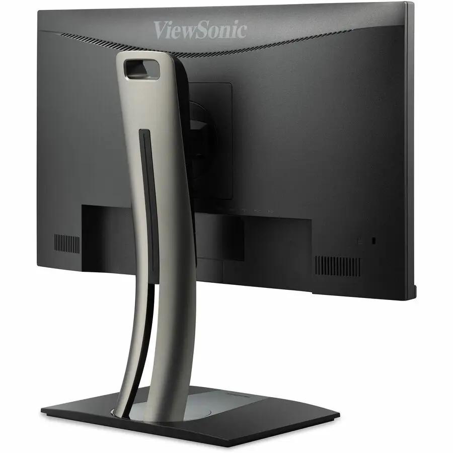 ViewSonic VP2456A 24-inch IPS monitor, black, rear view with stand