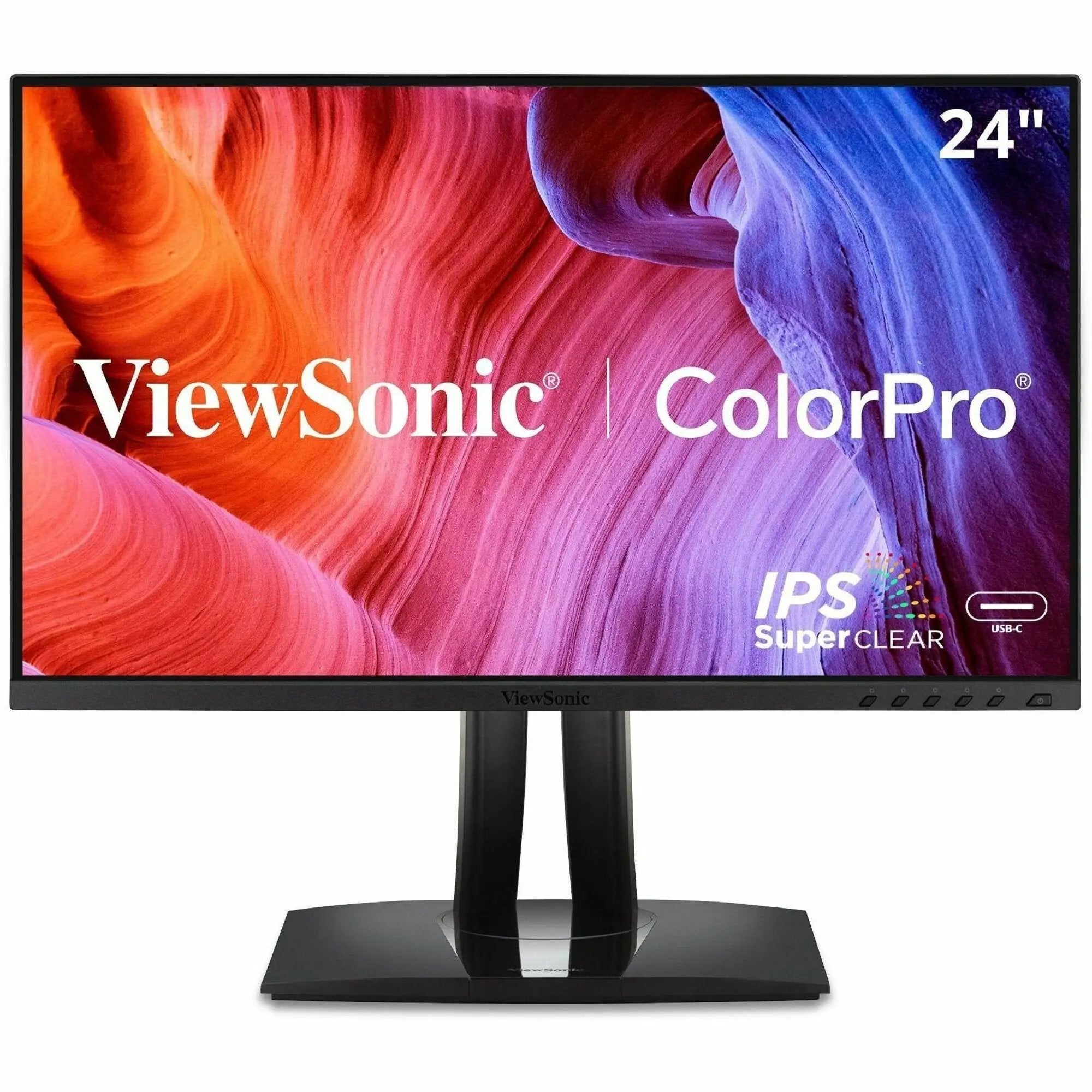 ViewSonic VP2456A 24-inch IPS monitor on black stand