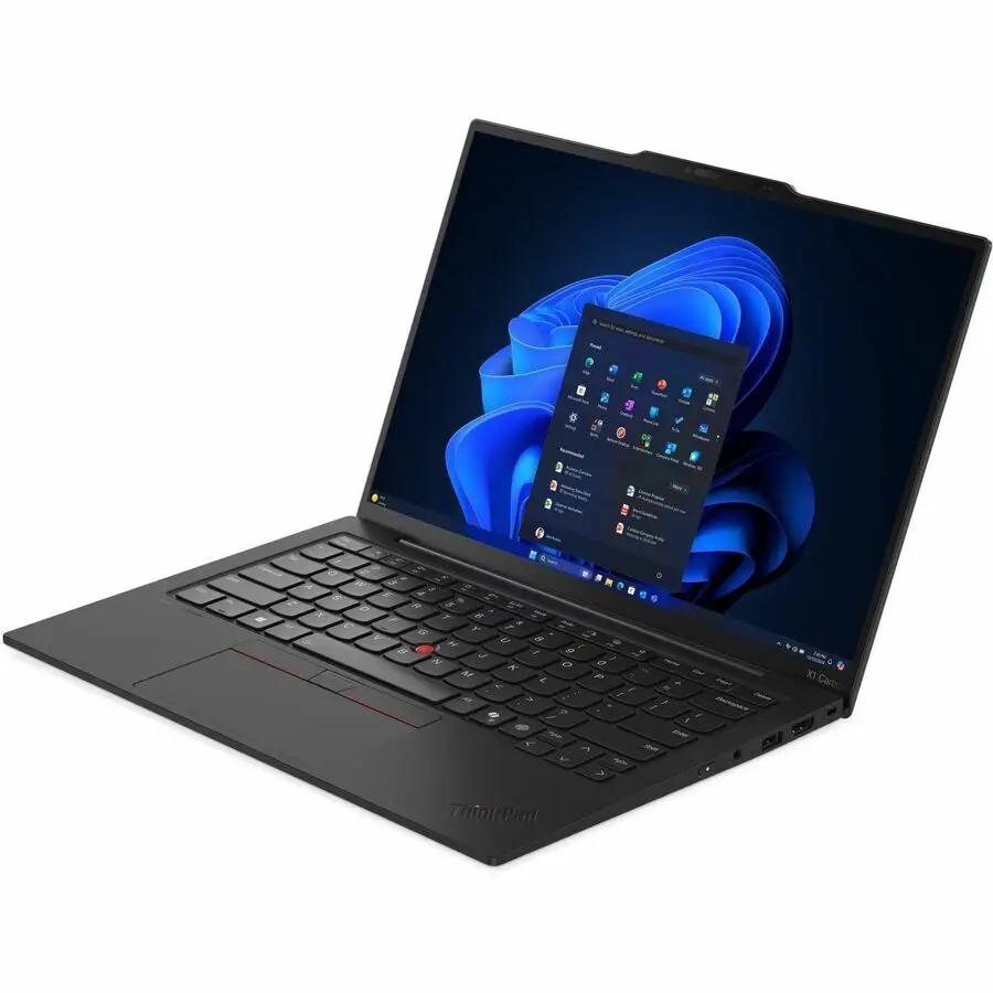 Lenovo ThinkPad X1 Carbon Ultrabook, black chassis, on white background.