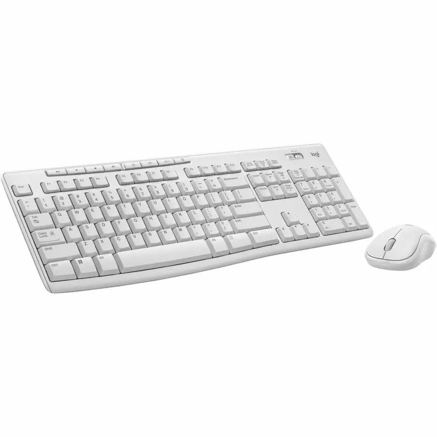 Logitech MK270 Wireless Keyboard and Mouse Combo for Windows, 2.4 GHz Wireless, Compact Mouse, 8 Multimedia and Shortcut Keys, Off-White