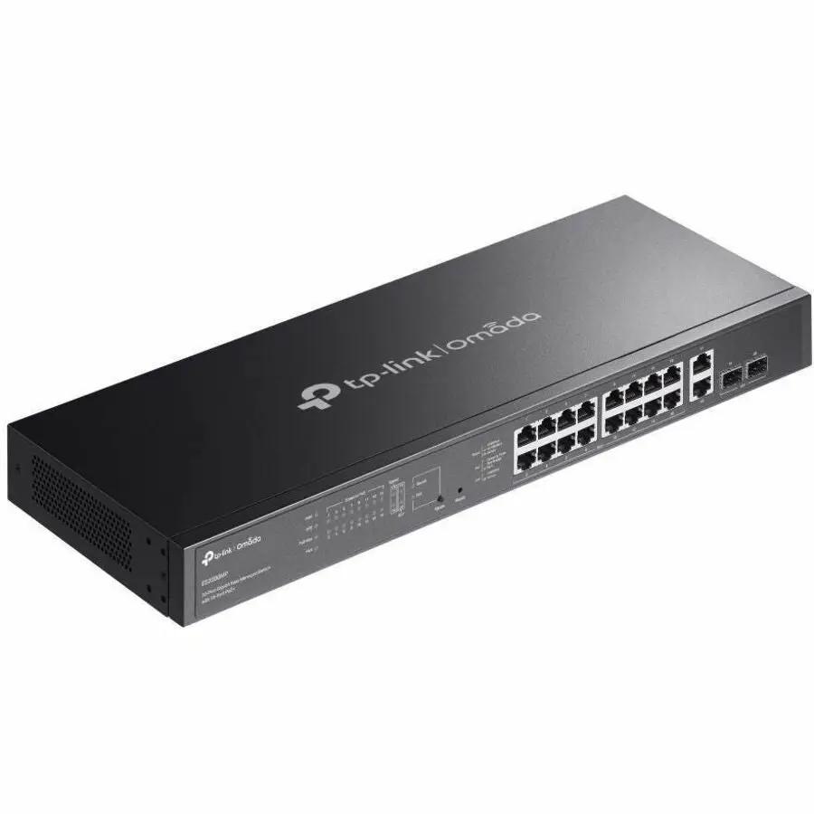 TP-Link Omada 20-Port PoE+ SFP managed switch, black metal chassis
