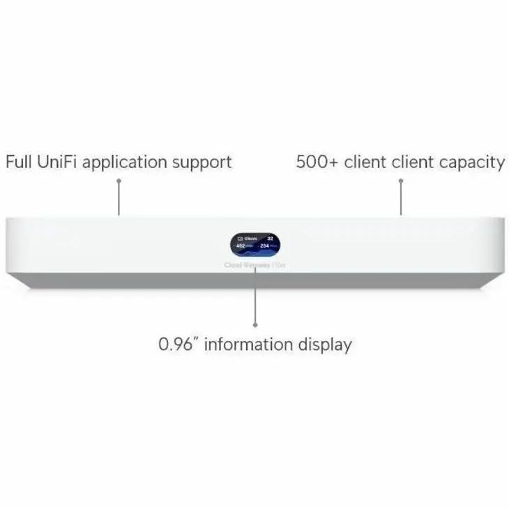Ubiquiti UniFi Cloud Gateway Fiber 4-Port 2.5GbE SFP wired router, white