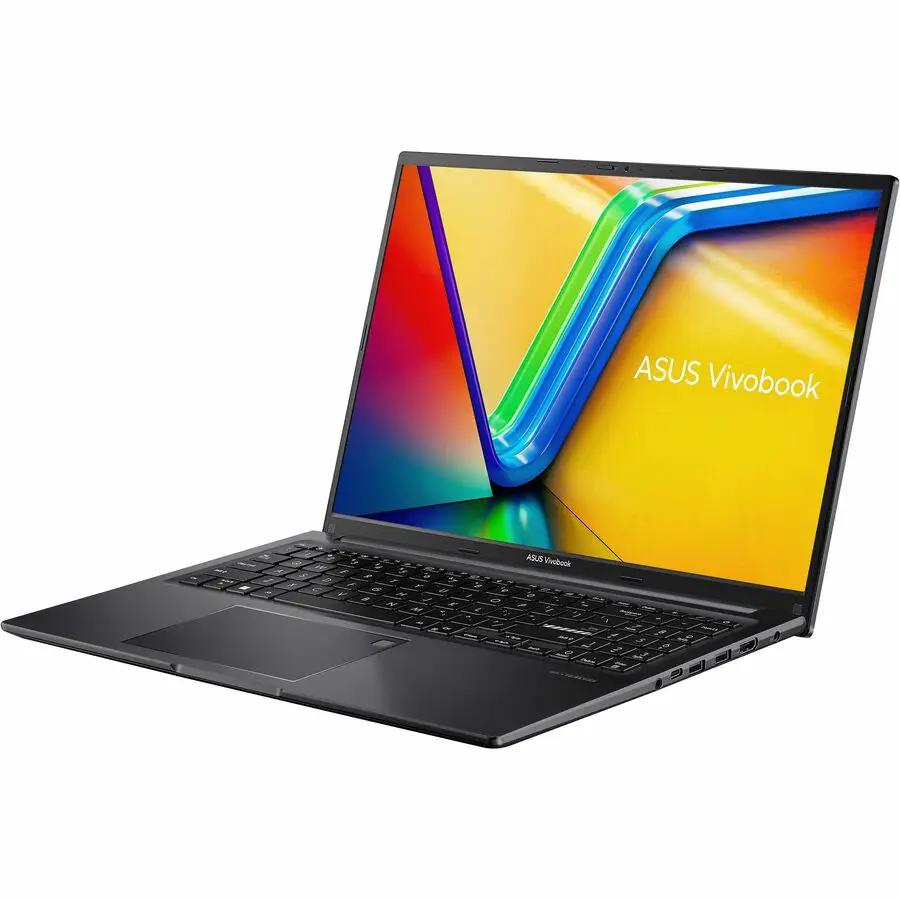 ASUS Vivobook 16 notebook, Indie Black, opened on a white surface