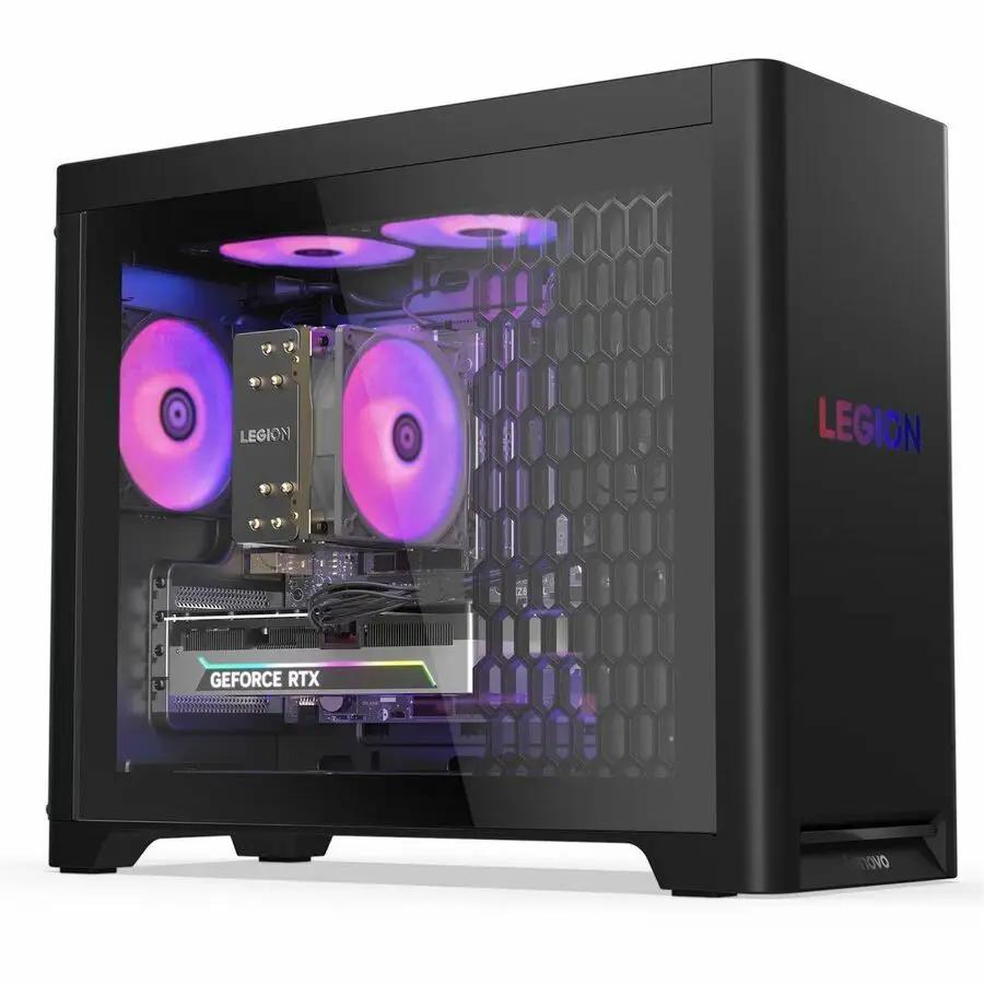 Lenovo Legion T5 Gaming Desktop with RTX GPU, RGB fans and glass side panel